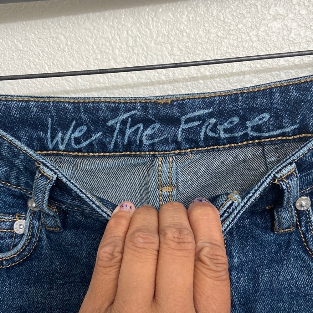 Free People We The Free People Denim Shorts Western Core Coastal Cowgirl Blue - Picture 7 of 15